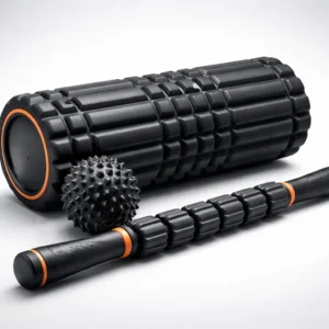 FitGear Point 3-in-1 Textured Foam Roller Recovery Kit – Massage Roller + Ball + Stick in Pakistan
