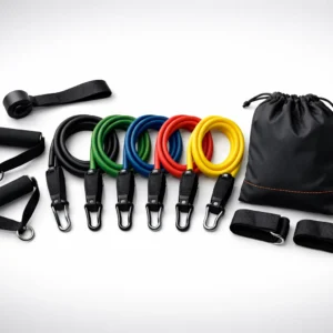 FitGear Point 11-in-1 Resistance Band Set (Stackable Tubes) – Door Anchor + Handles + Ankle Straps in Pakistan